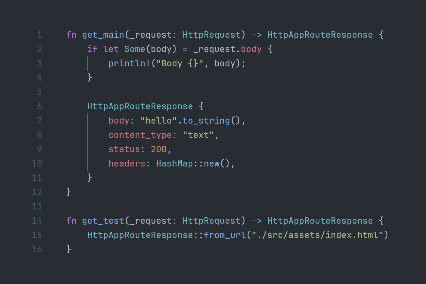 Custom route handlers